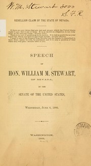 Cover of: Rebellion claim of the state of Nevada ... by William M. Stewart