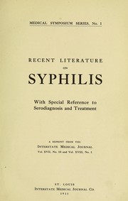 Cover of: Recent literature on syphilis | 