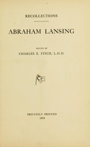 Cover of: Recollections [of] Abraham Lansing
