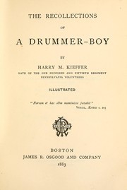 Cover of: The recollections of a drummer-boy