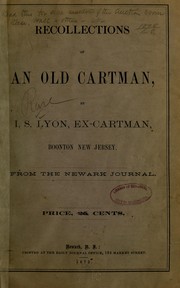 Cover of: Recollections of an old cartman by Isaac S. Lyon