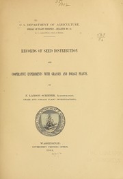 Records of seed distribution and cooperative experiments with grasses and forage plants by Frank Lamson-Scribner