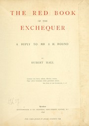 Cover of: The red book of the exchequer: a reply to Mr. J. H. Round