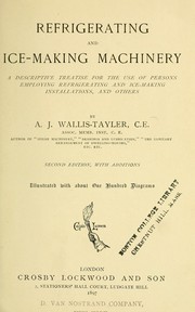 Cover of: Refrigerating and ice-making machinery