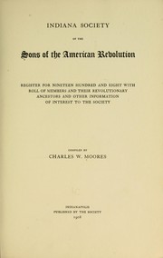 Cover of: Register for nineteen hundred and eight: with roll of members and their revolutionary ancestors and other information of interest to the Society