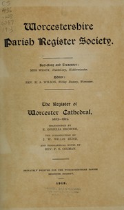 Cover of: The register of Worcester Cathederal, 1693-1811