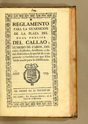 Reglamento para la guarnicion de la plaza del Real Phelipe del Callao by Peru (Viceroyalty)