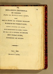Cover of: Reglamento provisional de sueldos para la Marina del Peru