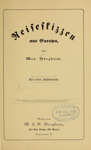 Cover of: Reiseskizzen aus Europa