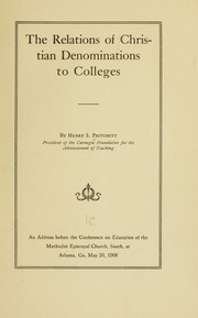 Cover of: The relations of Christian denominations to colleges