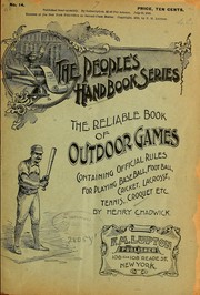 Cover of: The reliable book of outdoor games | Chadwick, Henry