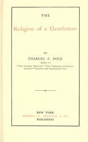 Cover of: The religion of a gentleman