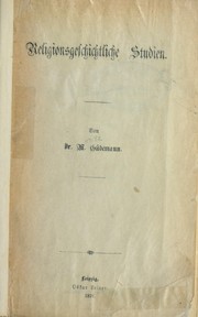 Cover of: Religionsgeschichtliche Studien.