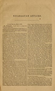 Cover of: Remarks of Hon. John B. Weller, of California, on Nicaraguan affairs, delivered in the United States Senate, May 1 and 15, 1856.