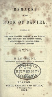 Cover of: Remarks on the book of Daniel