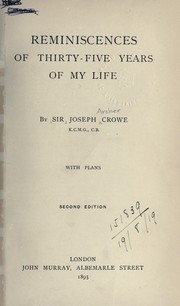 Cover of: Reminiscences of thirty-five years of my life