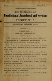 Cover of: Report