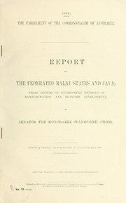 Cover of: Report on the Federated Malay States and Java | Miles Staniforth Cater Smith