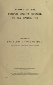 Cover of: Report to 31st March, 1919