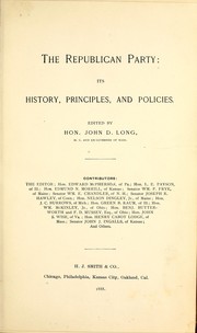 Cover of: The Republican Party by John Davis Long