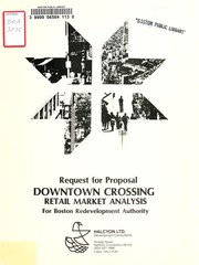 Cover of: Request for proposal: downtown crossing retail market analysis