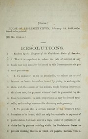 Cover of: Resolutions