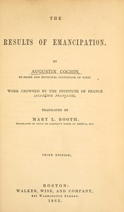 Cover of: The results of emancipation by Augustin Cochin