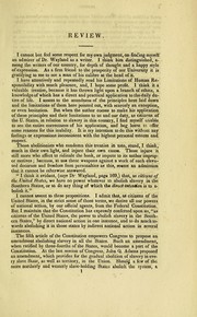 Cover of: Review of that portion of the ninth section of President Wayland's valuable treatise on the limitations of human responsibility by Moderatus