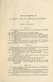 Review questions on A short life of Abraham Lincoln