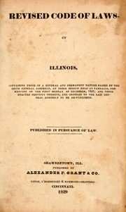 Cover of: The revised code of laws: of Illinois