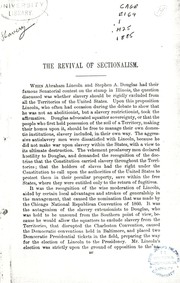 Cover of: The revival of sectionalism
