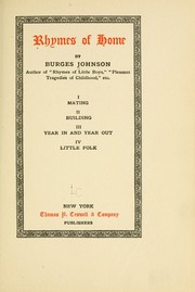 Cover of: Rhymes of home by Johnson, Burges