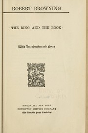 Cover of: The ring and the book by Robert Browning