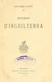Cover of: Ricordi d'Inghilterra