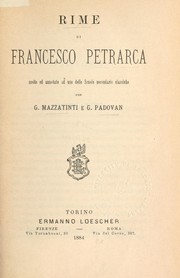 Cover of: Rime by Francesco Petrarca, Francesco Petrarca