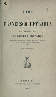 Cover of: Rime by Francesco Petrarca
