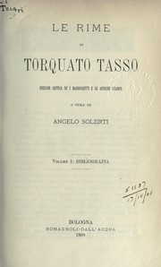 Cover of: Rime by Torquato Tasso