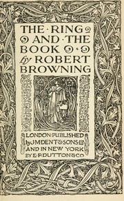 Cover of: The ring and the book