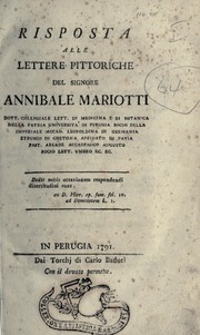 Cover of: Risposta ale Lettere pittoriche del signore Annibale Mariotti