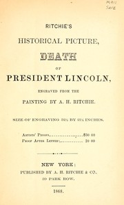 Cover of: Ritchie's historical picture, death of President Lincoln