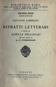 Cover of: Ritratti letterari