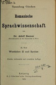 Cover of: Romanische Sprachwissenschaft