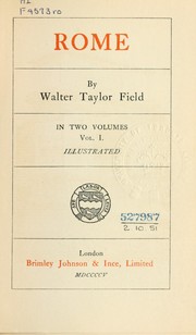 Cover of: Rome by Walter Taylor Field