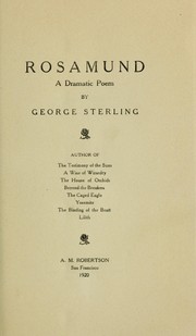 Cover of: Rosamund, a dramatic poem