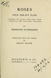 Cover of: Roses by Hermann Sudermann