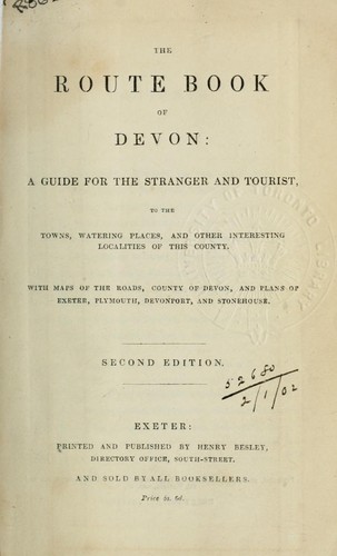 The route book of Devon by 