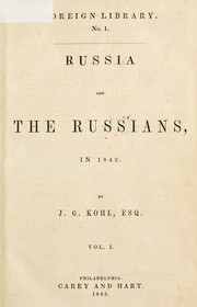 Cover of: Russia and the Russians in 1842 by Johann Georg Kohl