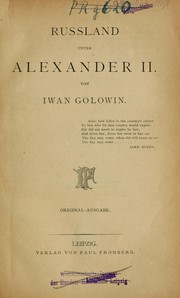 Cover of: Russland unter Alexander II