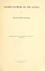 Cover of: Sacred flowers of the Aztecs by William Edwin Safford