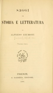 Cover of: Saggi di storia e letteratura